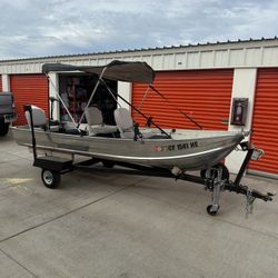 16’ Fishing Boat, Aluminum With Trolling Motor