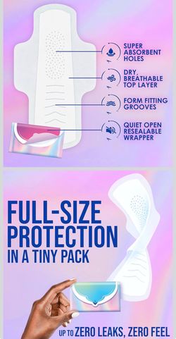 Always Pocket Flexfoam Pads, Size 1, Regular, with Wings, 22 Count