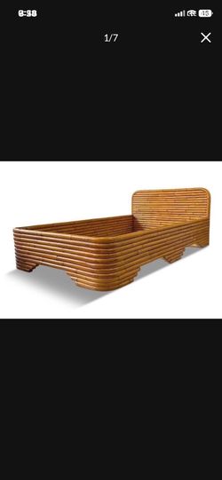 LOW PRICE MOVING- $6500+ SUPER RARE BOHO LAYERED BAMBOO FULL SIZE BED