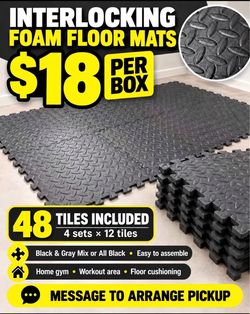 $18 one box including 48-Piece Interlocking Foam Floor Mats brand new