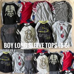 Boy Long Sleeve Tops, 5-6