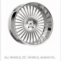 22” Amani Forged Wheels Rims 5x5 5x127 5” Lip