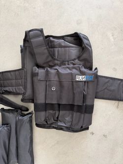 60lb weighted vest with shoulder pads.