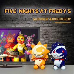 FNAF Plushies Set,Five Night Plushies 7.8 inch,Horror Game Animals Stuffed  Toys,FNAF Security Breach Plushies Set for Game Fans 