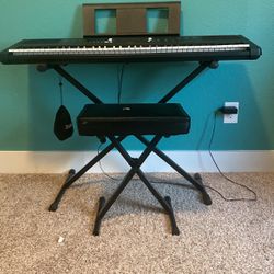 Yamaha  PSR EW300 Keyboard with Stand, Seat And Cover