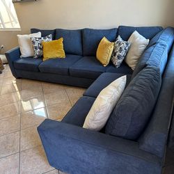 Dark Blue Sectional Couch from Jerome’s