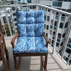 Rocking chair cushions / Blue and White / New