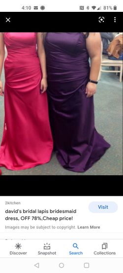 SIZE 24 WOMEN SIZE BEAUTIFUL SATIN PLUM STRAPLESS GOWN ,L