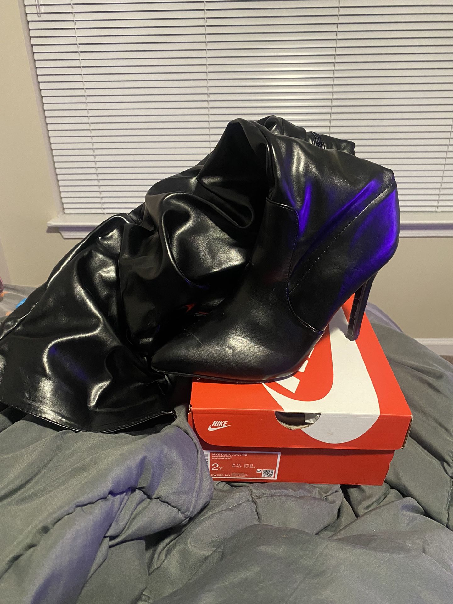 Black Thigh High Boots) Size 8