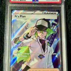 N'S PLAN #163 ULTRA RARE 2025 POKEMON BLK EN BLACK BOLT PSA 9 MINT