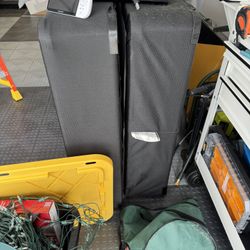 Two Twin Box Springs And Metal Frame 