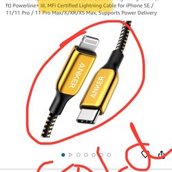 Anker 2020 Special Edition 24K Gold USB C to Lightning Cable (6 ft) Powerline+ III, MFi Certified Lightning Cable for iPhone SE / 11/11 Pro / 11 Pro M