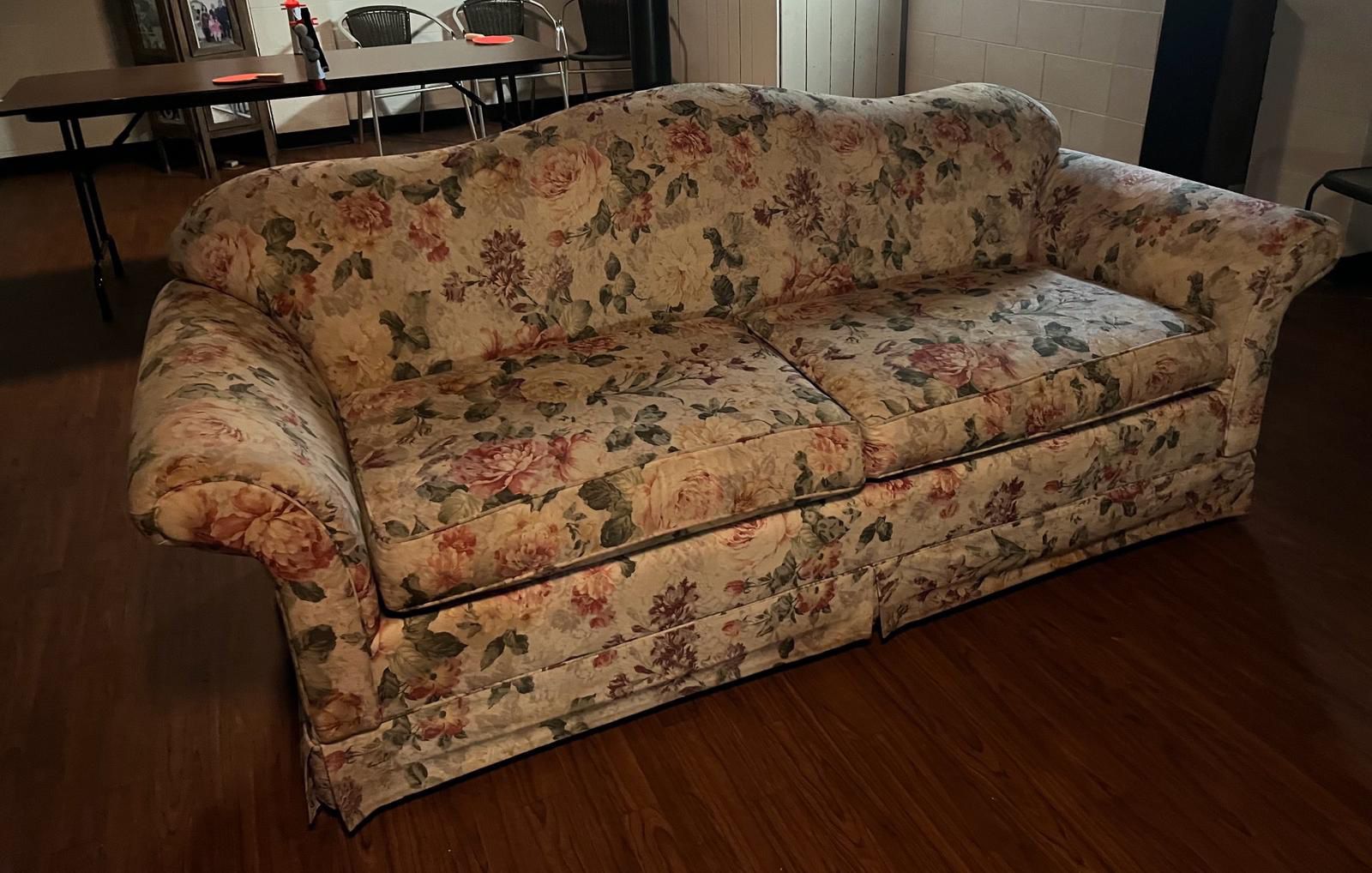 Floral couch + Loveseat