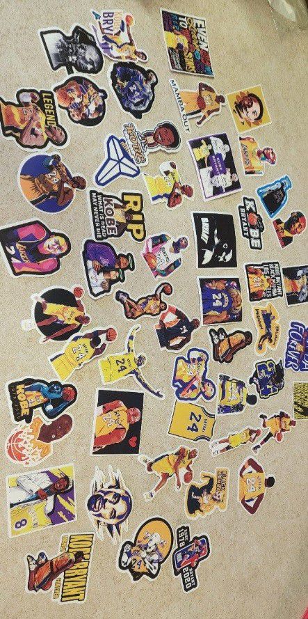 50 Lakers Kobe Bryant Stickers.  SHIPPING AVAILABLE 