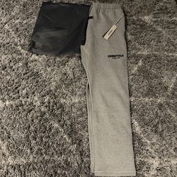 Dark oat & Black essential sweatpants
