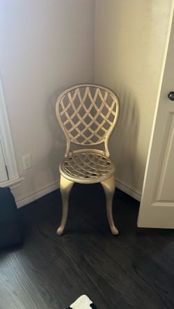 Metal gold chair