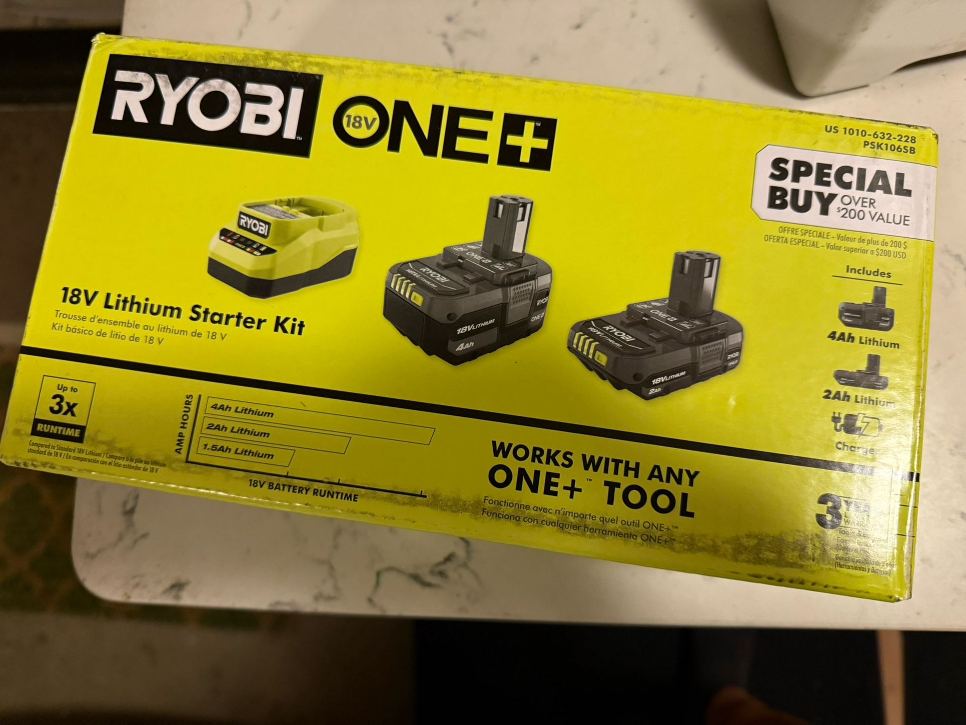 BrandNew Ryobi 4amp and 2amp Batteries With Charger