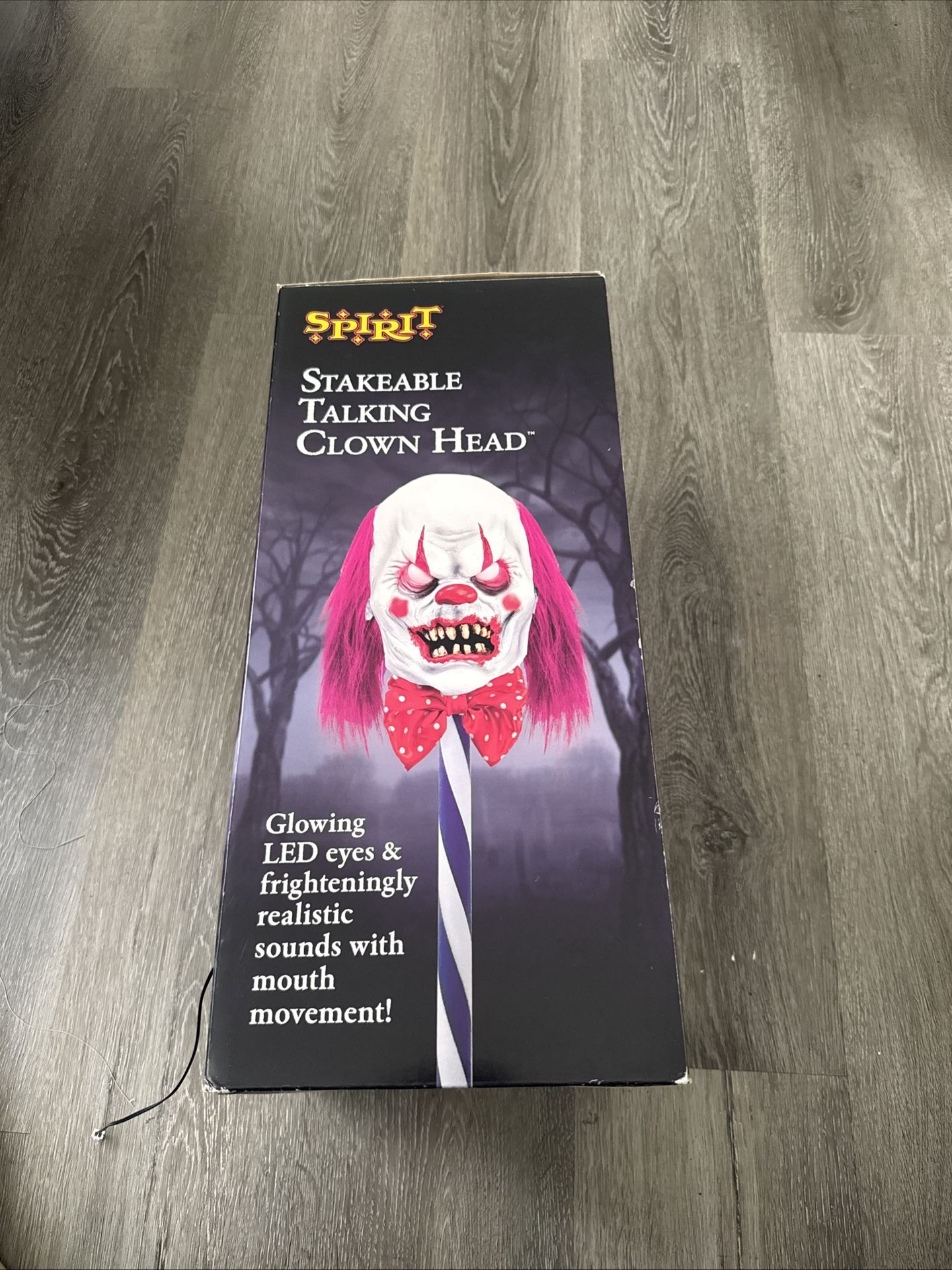 Spirit Halloween Stakeable Head Clown Pink In Box