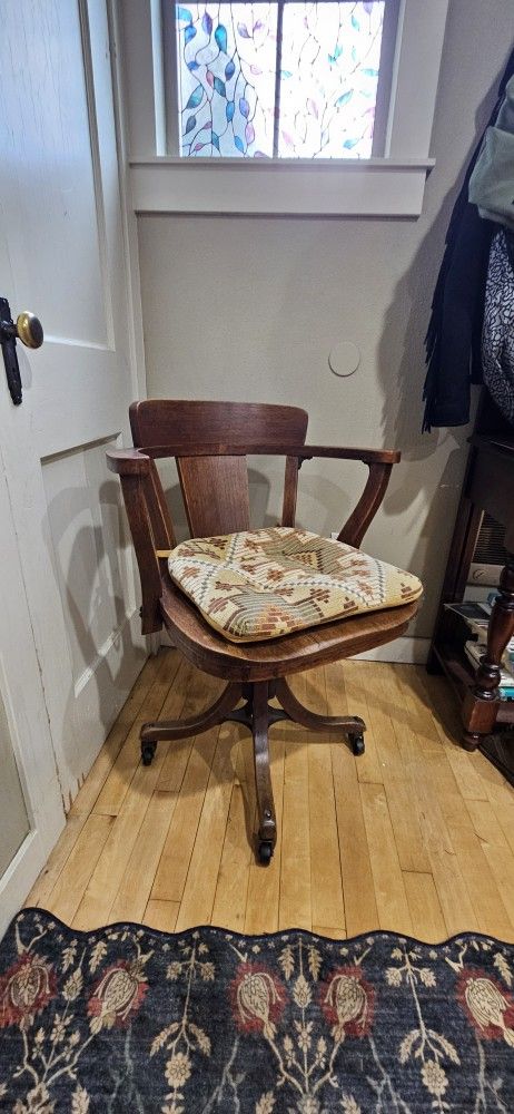 Antique Swivel Desk Chair