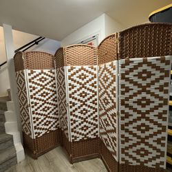 Room Divider (6-panel) — Geometric / Diamond Design