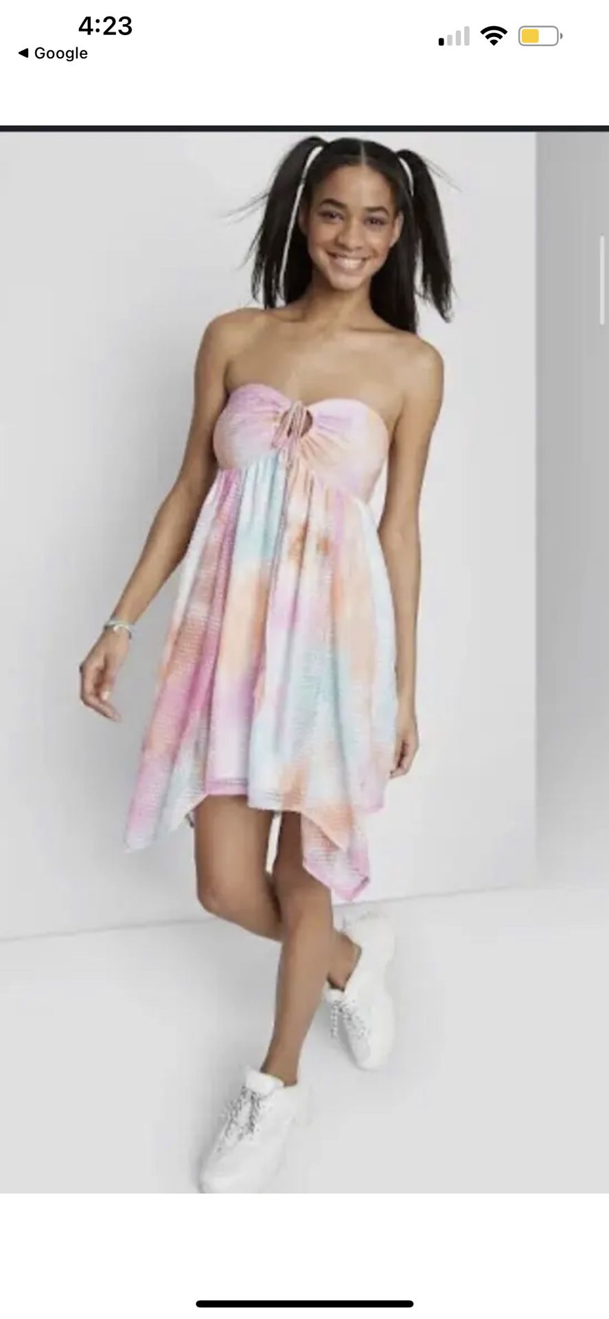 Wild Fable Women's Babydoll Dress Pink Flare Colorful tie dye Ladies 