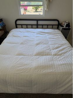King size bed and frame