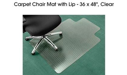 Carpet Chair Mat with Lip - 36 x 48", Clear