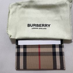 Burberry Check Card Holder 