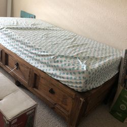 Mexican Wood Platform Bed