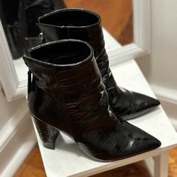 Steve Madden: DIVINE BLACK CROCODILE BOOTIE