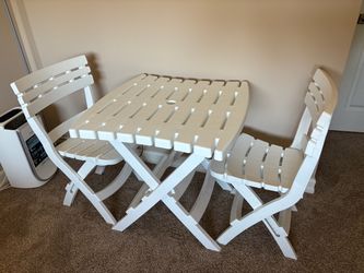 Folding cafe table set