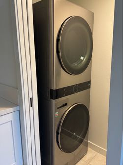 LG Stacked Washer Dryer Combo Gas Dryer