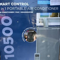 🥶 NEW GE 10,500 BTU Smart Portable Air Conditioner with Dehumidifier and Remote, Grey