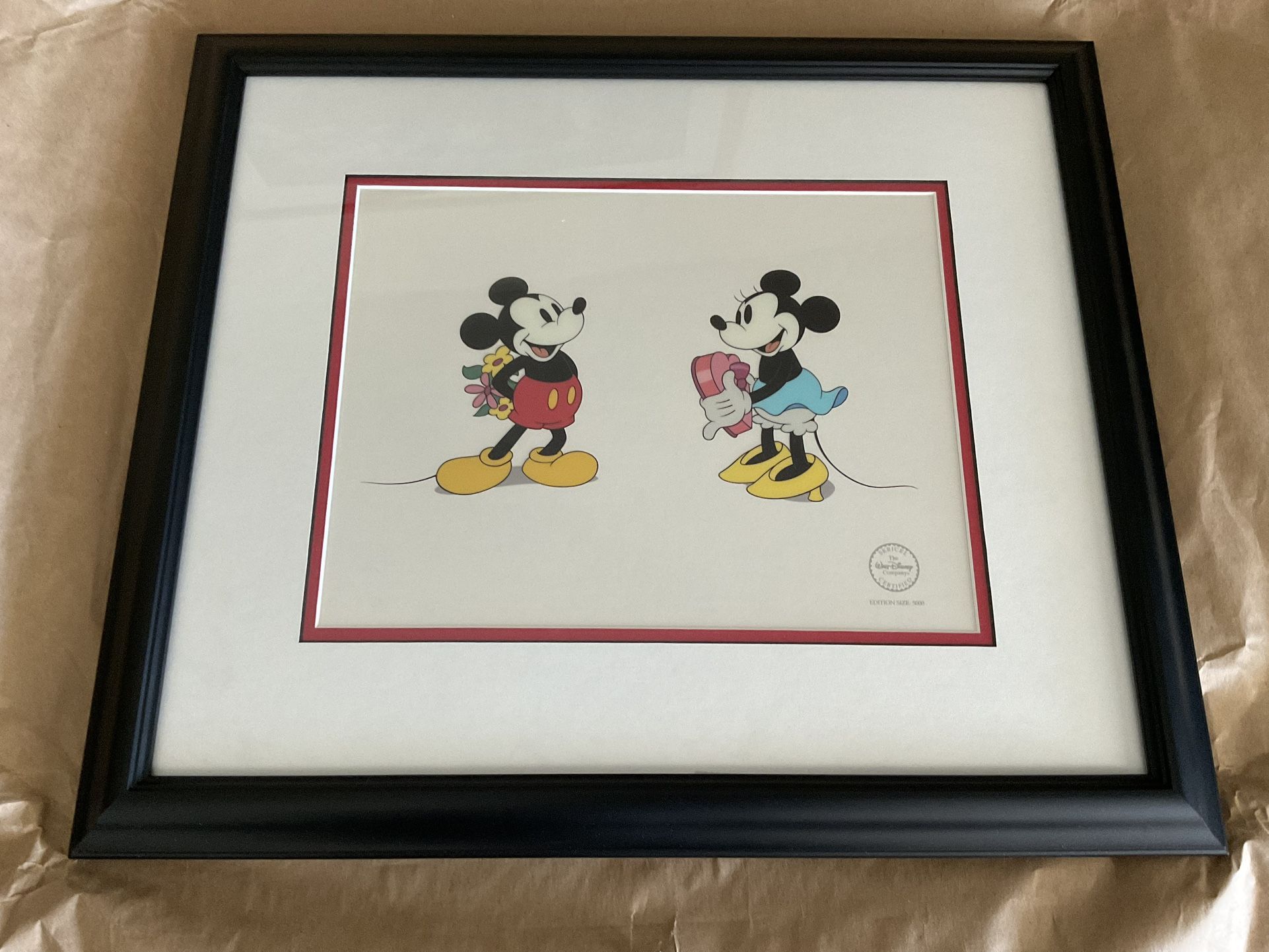 1996 Disney Sericel ‘Sweethearts’ New Frame and UV Glass