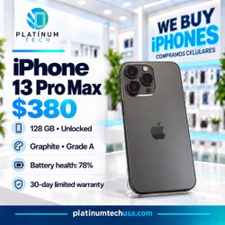 iPhone 13 Pro Max Unlocked FOR ANY CARRIER 128gbs