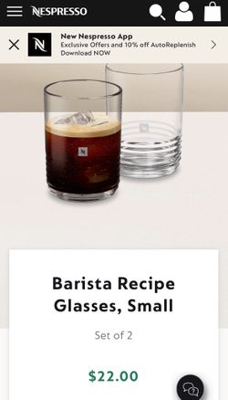 Nespresso Barista Recipe Small Set Of 2