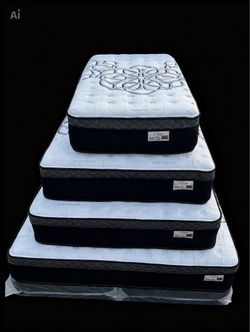 Full size mattress pillow top 12”.  New mattress in a plastic sealed.  We offer same day delivery