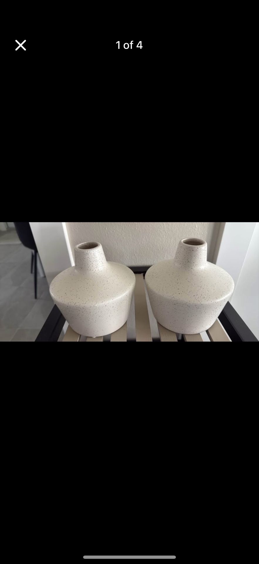 Set of two neutral vases two for $15