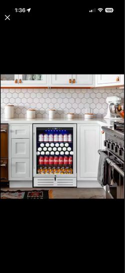 Hooure 24” Stainless Steel Beverage Fridge – 210 Cans