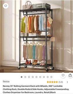 2 pack garment Rack new ASSEMBLY REQUIRED