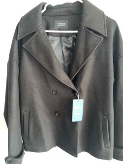 Fashion Collection Double-Breasted Wool Pea Coat