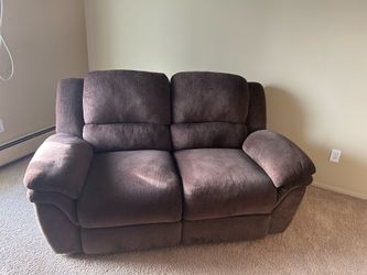 Dark Brown Recliner sofa and loveseat