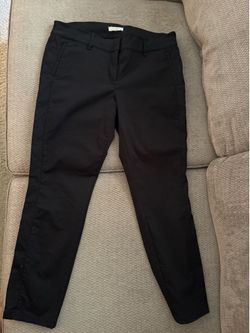 Ann Taylor Loft Pants size 14 - Soft black chino style with side slit pockets