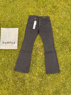 flared purple jeans