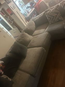 Gray Fabric Sectional Sofa