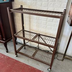 3-tier Folding Metal Storage Rack