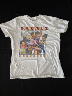 Dragon Ball Z White Graphic T-Shirt Size L