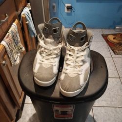 Jordan's White And Grey  Size 13 Men