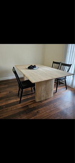 Solid wood dining table