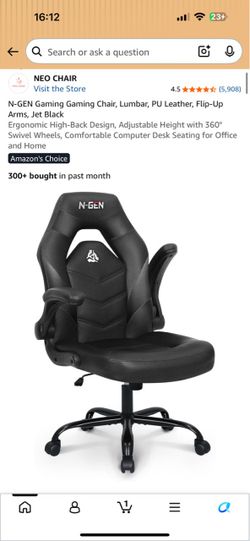 Black N-GEN gaminn chair